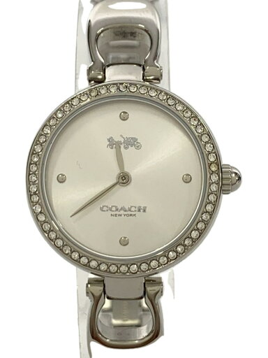 【中古】COACH◆手巻腕時計/アナログ/WHT/SLV/【服飾雑貨他】 【中古】COACH◆手巻腕時計/アナログ/WHT/SLV/【服飾雑貨他】