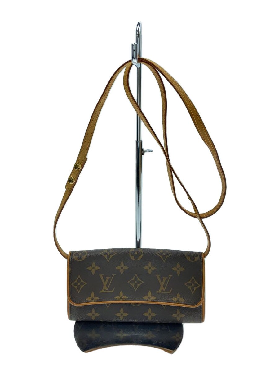 LOUIS VUITTON - 【中古】LOUIS VUITTON◆ポシェット・ツインPM_モノグラム・キャンバス_BRW/PVC/BRW/モノグラム【バッグ】