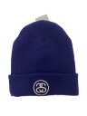 【中古】STUSSY◆ニットキャップ/--/アクリル/NVY/無地/メンズ【服飾雑貨他】