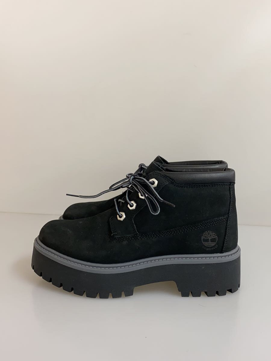 【中古】Timberland◆STONE STREET MID/ブーツ/24.5cm/BLK/レザー/A5REN【シューズ】