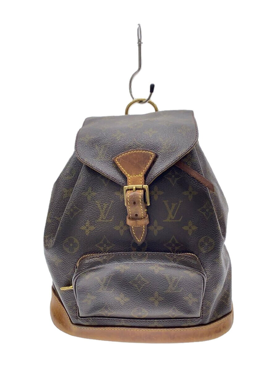 LOUIS VUITTON - 【中古】LOUIS VUITTON◆モンスリMM_モノグラム・キャンバス_BRW/PVC/BRW【バッグ】