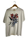 【中古】YOHJIYAMAMOTO+NOIR◆Tシャツ/3/コットン/WHT/プリント/NR-T92-051【メンズウェア】