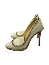 【中古】Christian Louboutin◆パンプス/38/GRY/レザー【シューズ】(4)