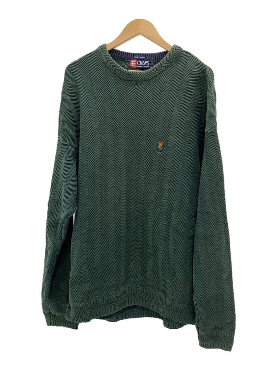 Rakuten - 【中古】CHAPS RALPH LAUREN◆ニット・セーター(厚手)/XXL/コットン/GRN【メンズウェア】