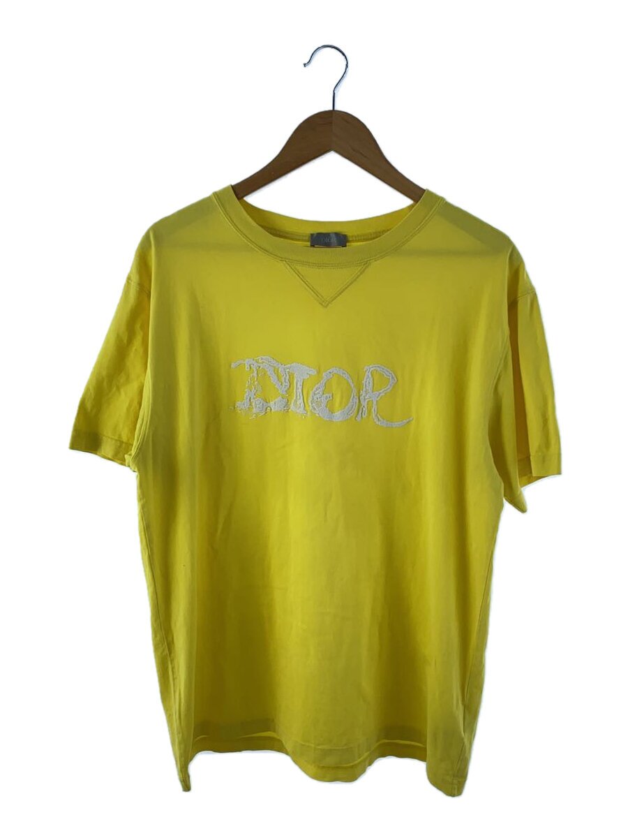 【中古】Christian Dior◆L/21AW/ピータードイグ/Tシャツ/L/コットン/YLW/143J685C0677【メンズウェア】