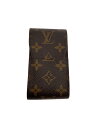 【中古】LOUIS VUITTON◆エテュイ・シガレット_ダミエ・エベヌ_BRW/PVC/BRW/モノグラム/レディース//【服飾雑貨他】