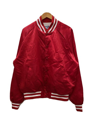 【中古】Swingster◆80~90s/スタジャン/XL/ナイロン/RED【メンズウェア】 【中古】Swingster◆80~90s/スタジャン/XL/ナイロン/RED【メンズウェア】