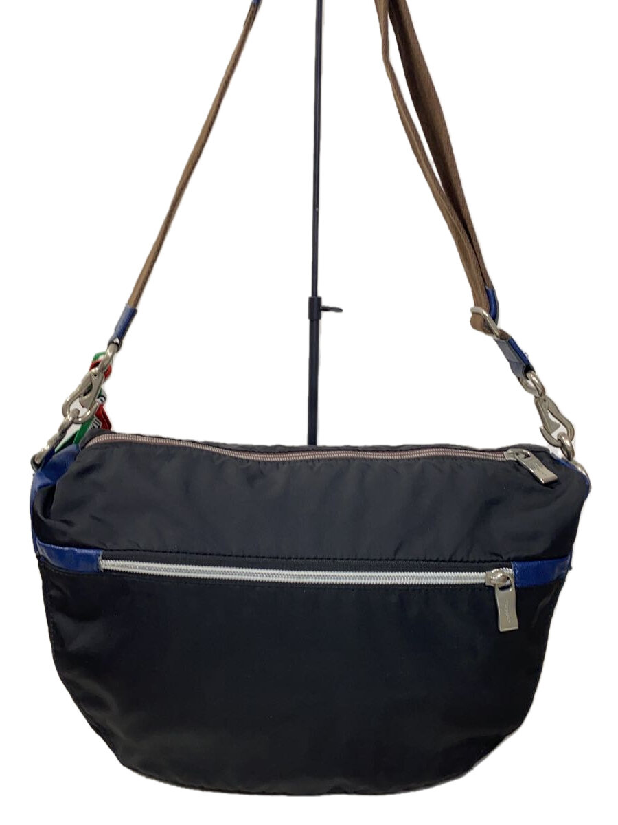 【中古】Orobianco◆ショルダーバッグ/ナイロン/BLK【バッグ】