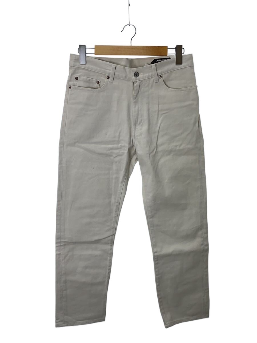 【中古】AUBERGE◆ストレートパンツ/40/コットン/WHT【メンズウェア】