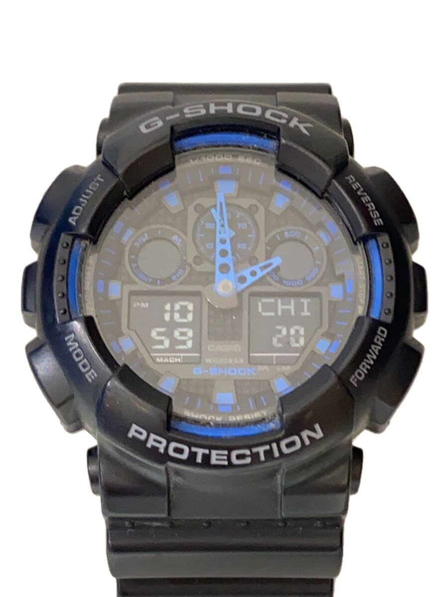 【中古】CASIO◆クォーツ腕時計・G-SHOCK/デジアナ/ブラック【服飾雑貨他】