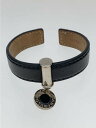 【中古】BVLGARI◆ブレスレット/レザー/BLK/レディース【服飾雑貨他】