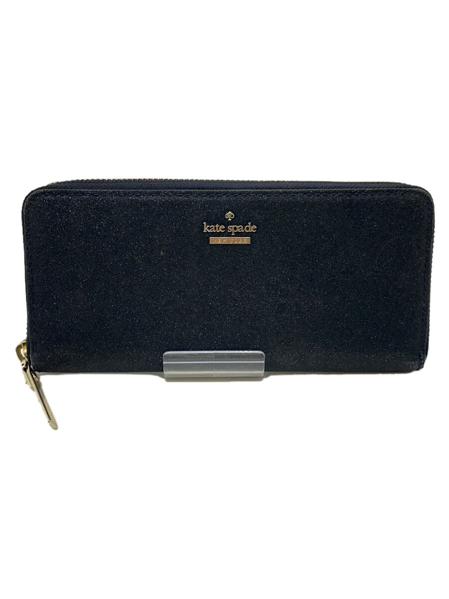 【中古】kate spade new york◆BURGESS COURT Zip Around Wallet/PVC/NVY/無地/レディース/PWRU6543【服飾雑貨他】