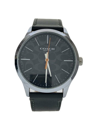 【中古】COACH◆クォーツ腕時計/アナログ/レザー/BLK/BLK/SS/CA.118.2.112.1640【服飾雑貨他】 【中古】COACH◆クォーツ腕時計/アナログ/レザー/BLK/BLK/SS/CA.118.2.112.1640【服飾雑貨他】