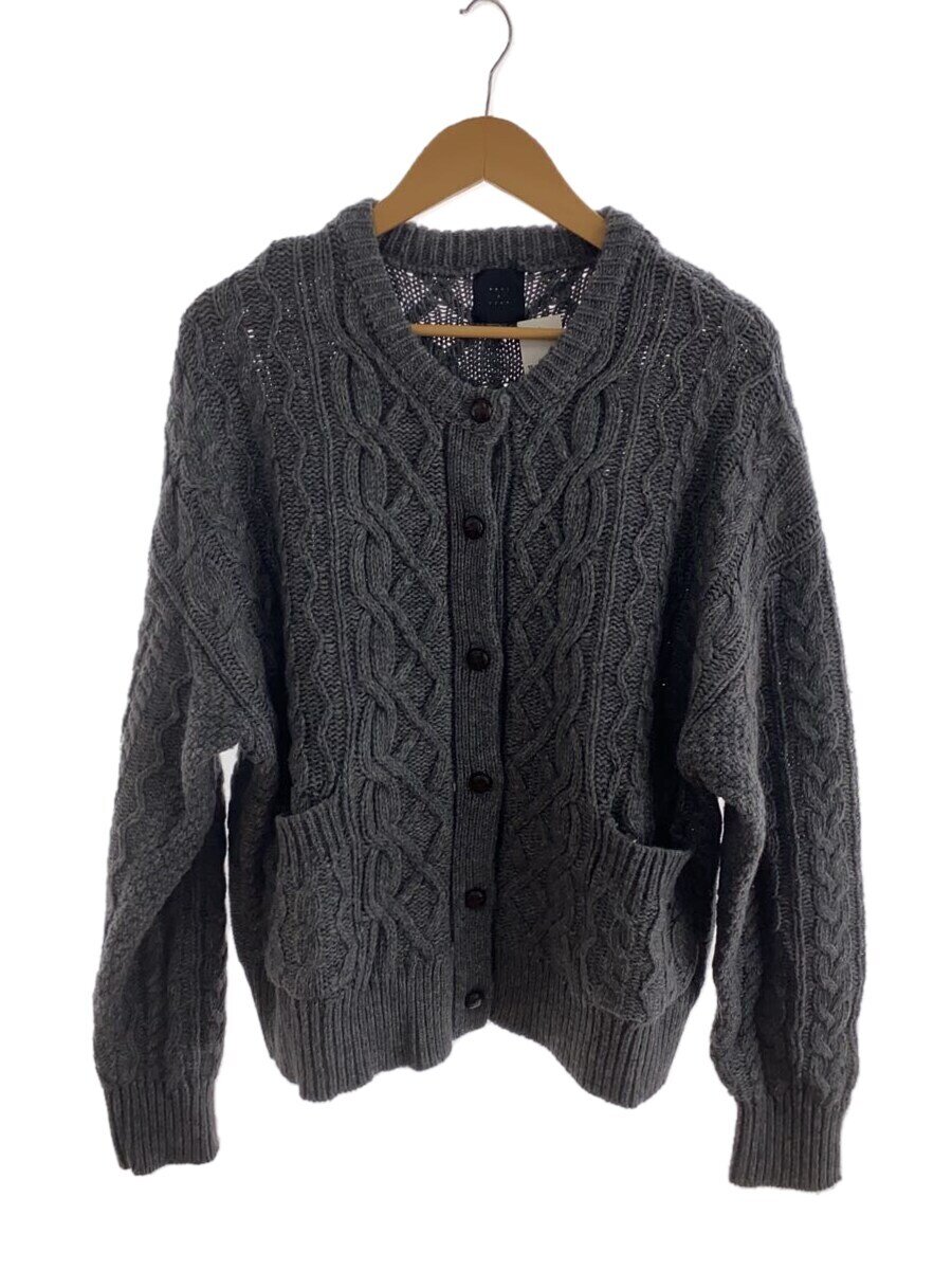 【中古】オオカミとフクロウ◆カーディガン(厚手)/--/ウール/GRY/無地/PTM-2335【レディースウェア】