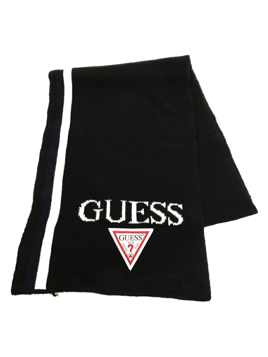 【中古】GUESS◆マフラー/アクリル/BLK/メンズ/A14A8853DS-NVY-FF【服飾雑貨他】