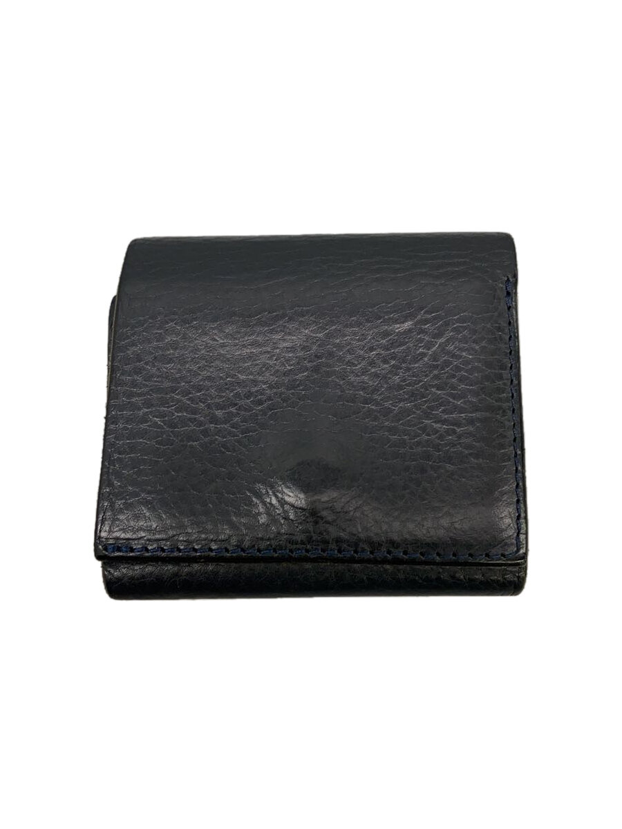 【中古】Hender Scheme◆3つ折り財布/レザー/NVY/無地/メンズ【服飾雑貨他】