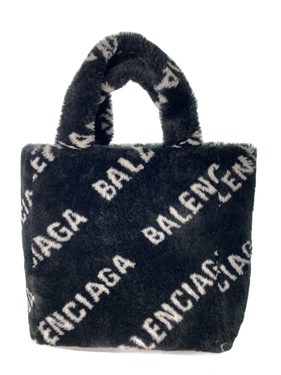 VANESSA BRUNO - 【中古】BALENCIAGA◆ハンドバッグ/--/BLK/総柄/581762【バッグ】