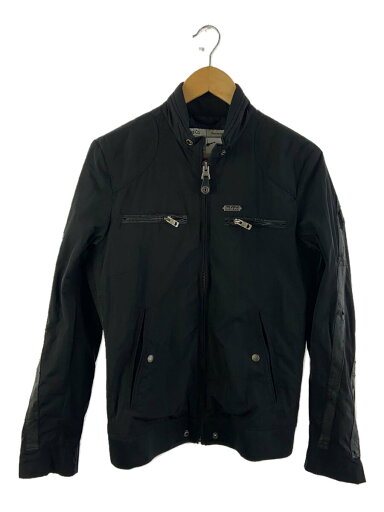 【中古】DIESEL◆ジャケット/S/ポリエステル/ブラック/無地【メンズウェア】 【中古】DIESEL◆ジャケット/S/ポリエステル/ブラック/無地【メンズウェア】