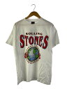 【中古】BROCKUM◆ローリングストーンズ94/95 World Tour/Tシャツ/L/コットン/ホワイト/コピーライトあり【メンズウェア】