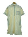 【中古】DANTON◆半袖ワンピース/36/コットン/BEG/ストライプ/jd-3655//【レディースウェア】(4)