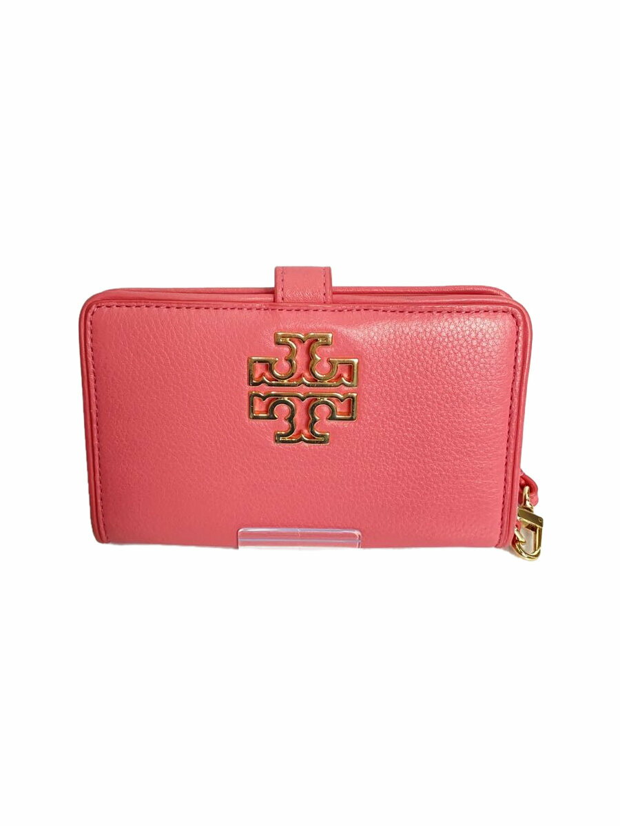 【中古】TORY BURCH◆長財布/レザー/PNK/無地/レディース/10005626【服飾雑貨他】