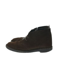 【中古】Clarks◆デザートブーツ/チャッカブーツ/UK8/ブラウン/スウェード/E09131【シューズ】