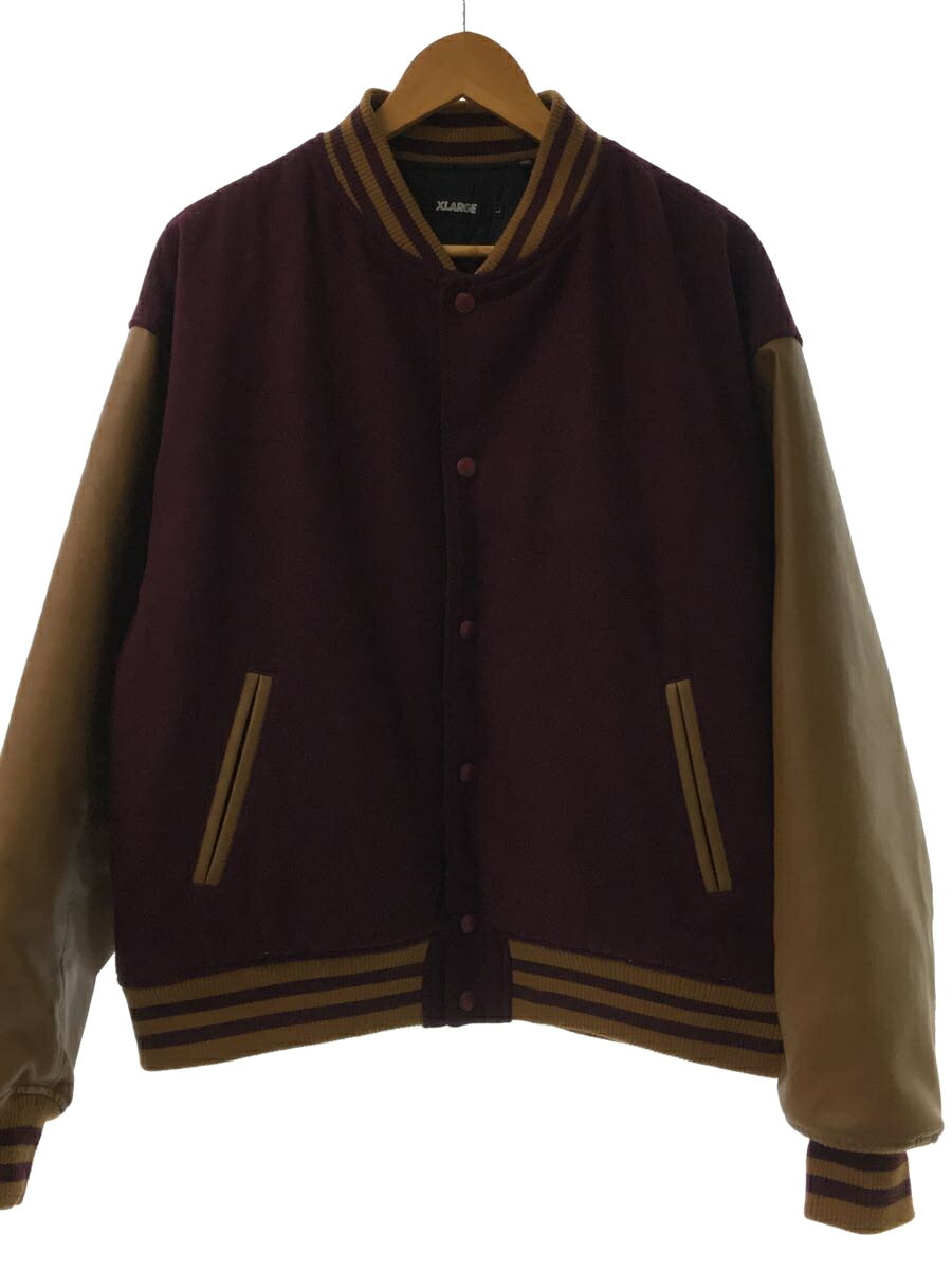 【中古】X-LARGE◆20AW/OG VARSITY JACKET/スタジャン/L/ウール/ボルドー/101204021002【メンズウェア】