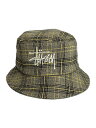 【中古】STUSSY◆バケットハット/--/コットン/チェック/レディース【服飾雑貨他】