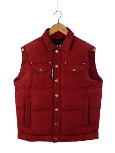 【中古】DSQUARED2◆ダウンベスト/46/ナイロン/RED/無地/S74FB0261 S53141【メンズウェア】 【中古】DSQUARED2◆ダウンベスト/46/ナイロン/RED/無地/S74FB0261 S53141【メンズウェア】