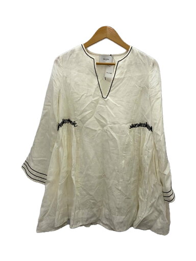【中古】Merlette◆ソウタシエVネックドレス/長袖ワンピース/--/リネン/WHT/3910300141【レディースウェア】 【中古】Merlette◆ソウタシエVネックドレス/長袖ワンピース/--/リネン/WHT/3910300141【レディースウェア】