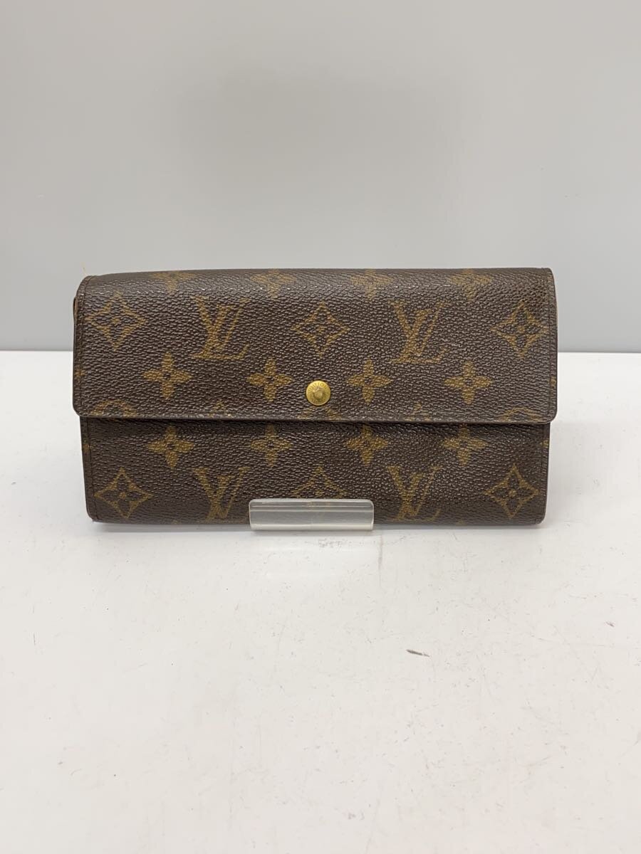 Rakuten - 【中古】LOUIS VUITTON◆3)ポシェット・ポルト・モネ・クレディ_モノグラム・キャンバス_BRW/PVC/BRW/総柄/レディース【服飾雑貨他】