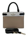 【中古】kate spade new york◆ステイシーカラーブロックスモールサッチェル/ショルダーバッグ/レザー/BEG/無地/2WAY【バッグ】