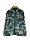 【中古】Needles Sportswear◆フリースジャケット/M/ポリエステル/GRN/総柄【メンズウェア】