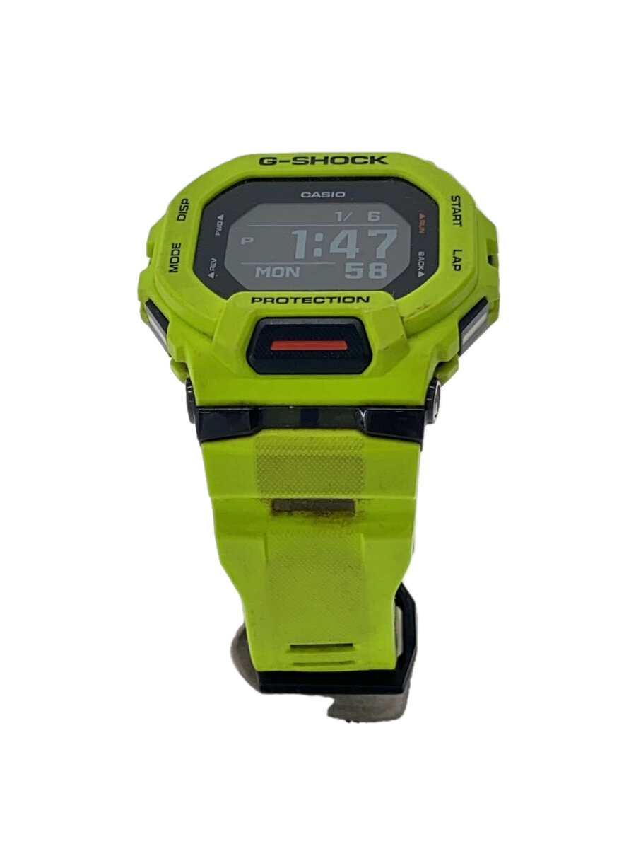 【中古】CASIO◆クォーツ腕時計_G-SHOCK/デジタル/ラバー/BLK/GRN【服飾雑貨他】