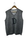 【中古】DAIRIKU◆ニットベスト(薄手)/FREE/ナイロン/GRY/無地/22AW K-6【メンズウェア】