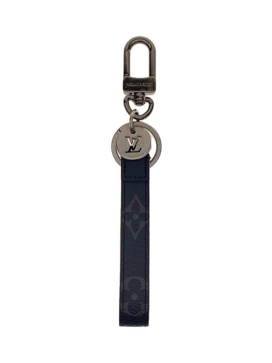 【中古】LOUIS VUITTON◆ポルト・クレ・ドラゴンヌ_モノグラム・エクリプス_BLK/PVC/BLK/メンズ【服飾雑貨他】