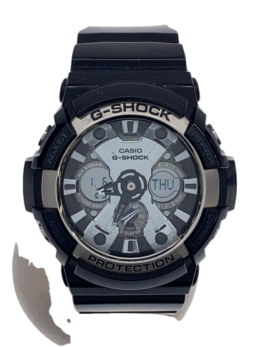 【中古】CASIO◆クォーツ腕時計・G-SHOCK/デジアナ/ラバー/BLK/BLK//【服飾雑貨他】