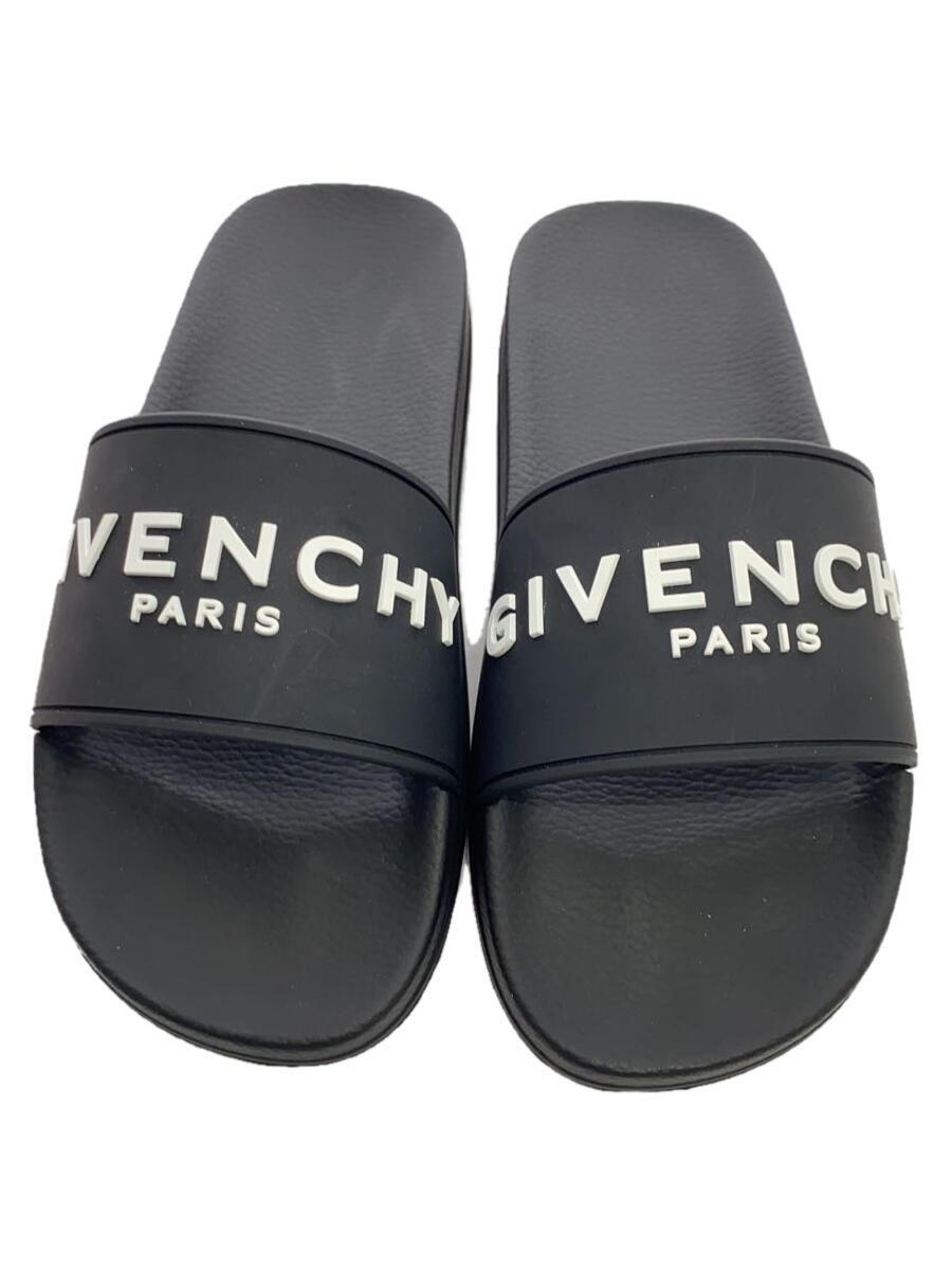 【中古】GIVENCHY◆擦れ/キズ有/SLIDE FLAT SANDALS/40/BLK/BE3004E1UM 001/ジバンシィ//【シューズ】