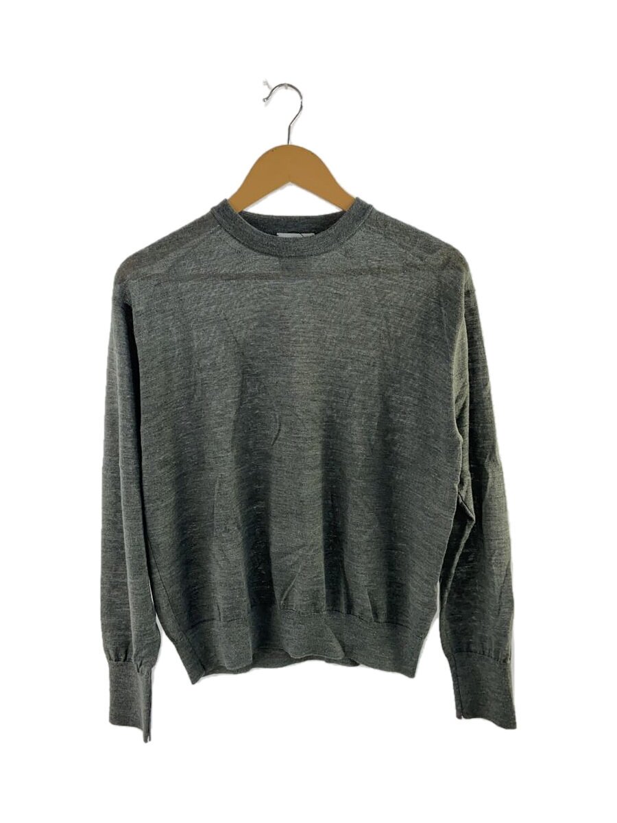 【中古】ATON◆25ss/RAMIE WOOL クルーネックセーター/38/ウール/GRY/AG GM 0127【...