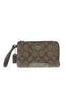 yÁzCOACHz/PVC/BRW/fB[X/F87591/DOUBLE CORNER ZIP WALLET IN SIGNAyGݑz