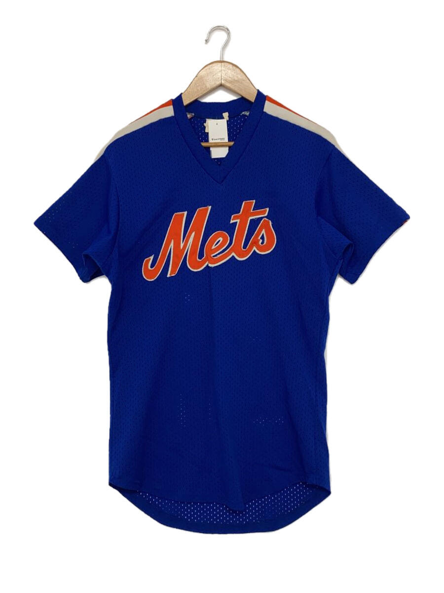 MLB◆Tシャツ/--/ポリエステル/BLU/無地/80s-90s/USA製/メッツ/ユニフォーム/MLB