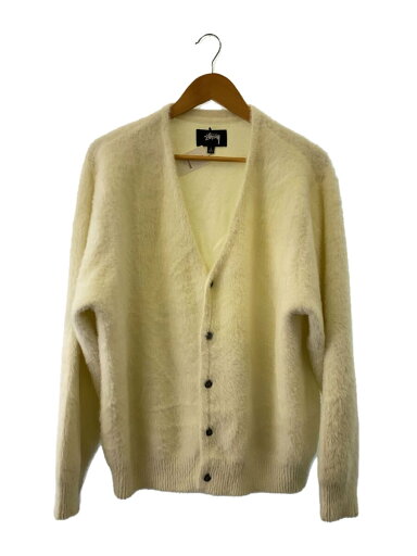 【中古】STUSSY◆カーディガン(厚手)/L/ナイロン/WHT【メンズウェア】 【中古】STUSSY◆カーディガン(厚手)/L/ナイロン/WHT【メンズウェア】