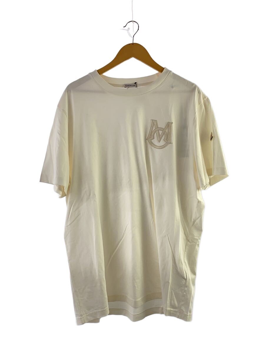 MONCLER◆/XXL/コットン/WHT/839OT/T-SHIRT IN COTONE CON MONOGRAMMA/25-26FW