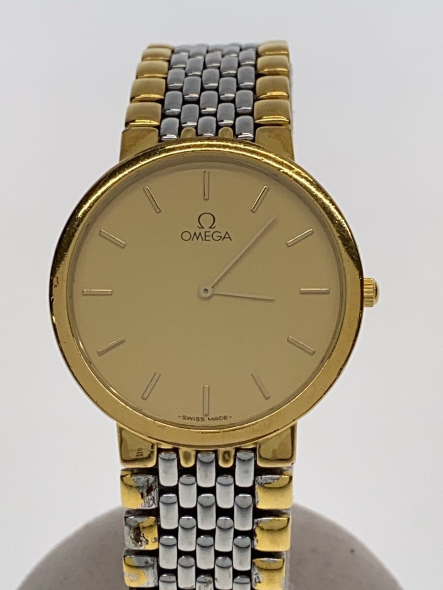 【中古】OMEGA◆クォーツ腕時計/アナログ/--/GLD/GLD【服飾雑貨他】