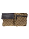 【中古】GUCCI◆ウエストバッグ_GGプラス/PVC/BRW/総柄【バッグ】