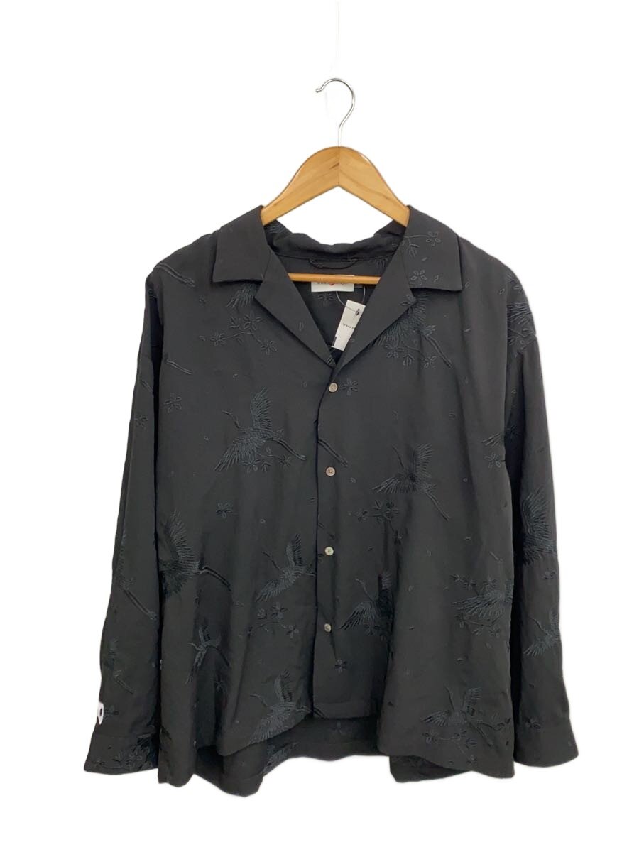 【中古】white japan project/長袖シャツ/M/ポリエステル/BLK【メンズウェア】