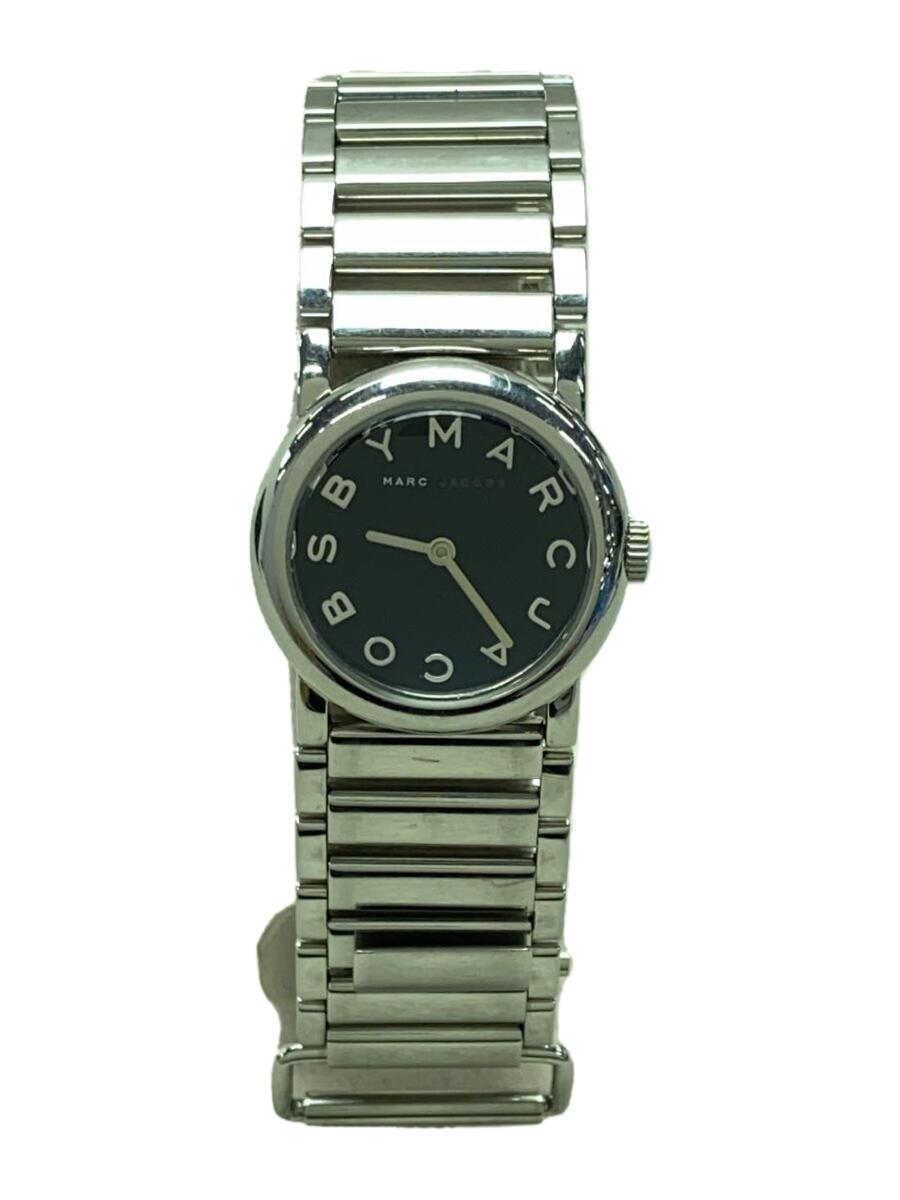 NIXON - 【中古】MARC BY MARC JACOBS◆クォーツ腕時計/アナログ/ステンレス/BLK/SLV/MBM3003【服飾雑貨他】