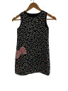 【中古】DOLCE&GABBANA◆リボン装飾/ビジュー付き/ワンピース/130cm/ポリエステル/BLK/レオパード【キッズ】