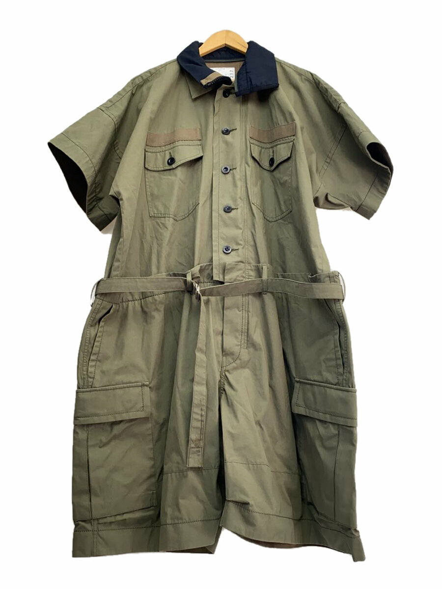 【中古】sacai◆オールインワン/1/コットン/KHK/無地/20-02217M//【メンズウェア】
