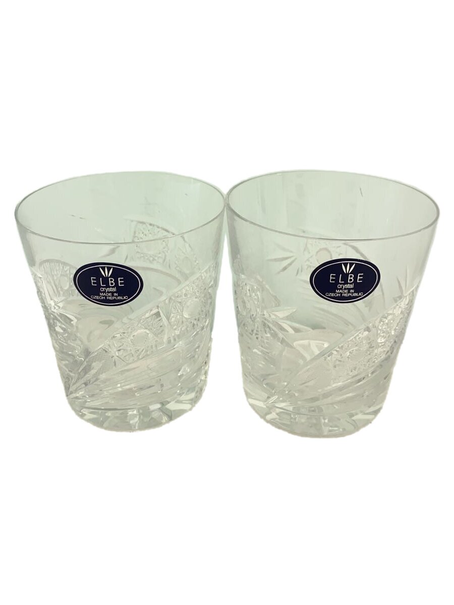 【中古】ELBE crystal◆ペアロックグラス/グラス/2点セット/CLR【キッチン用品】